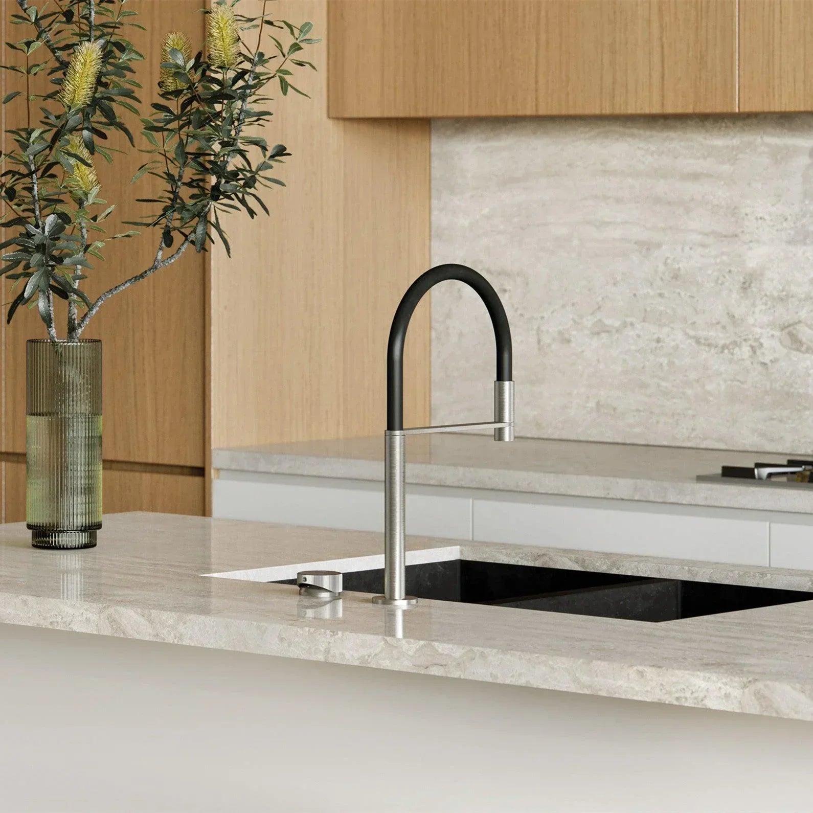 Phoenix Axia Hob Sink Mixer Set Flexible Hose 230mm - Ideal Bathroom Centre117-7570-40Brushed Nickel