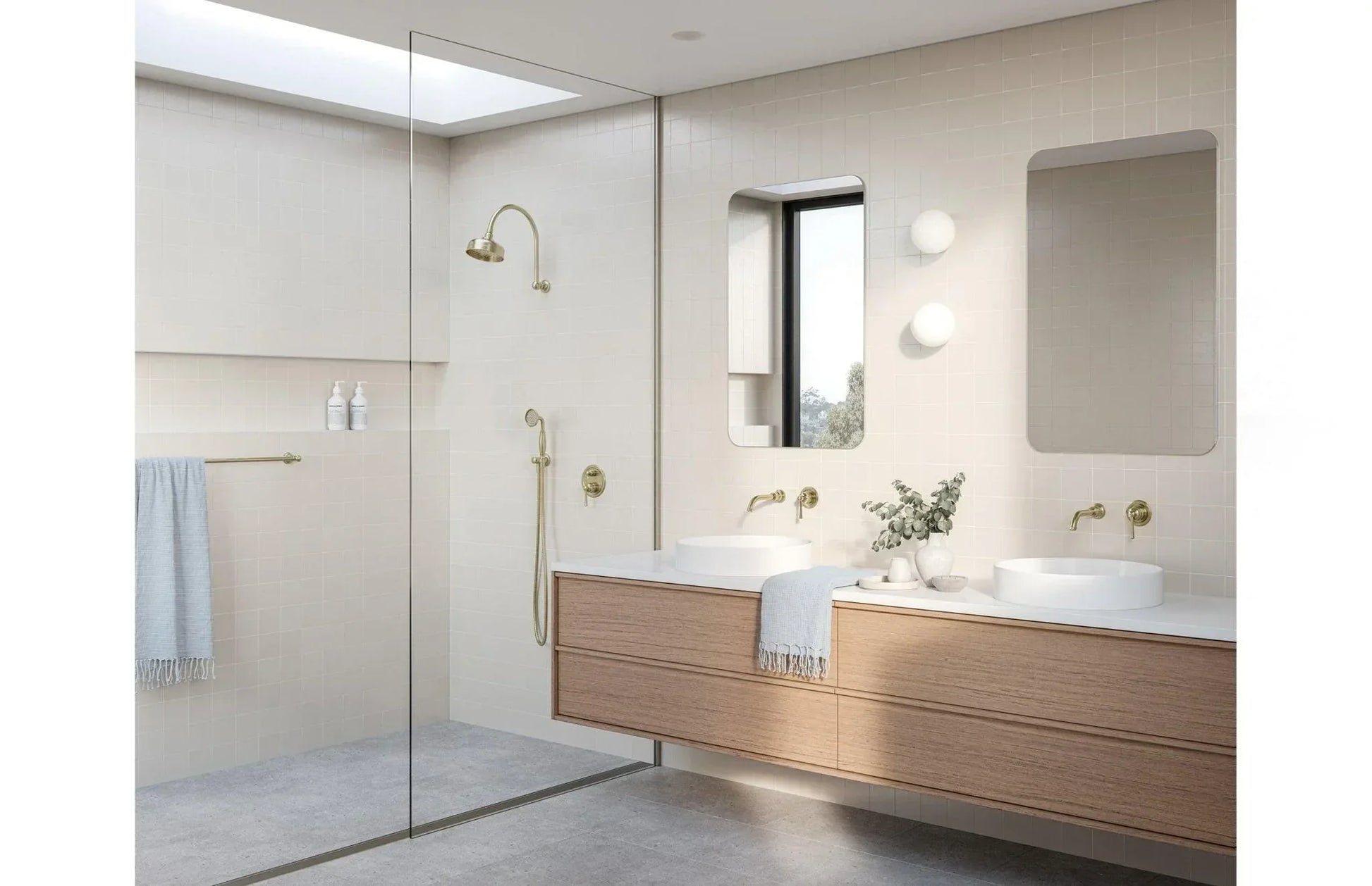 Phoenix Cromford Shower/Wall Mixer - Ideal Bathroom Centre134-2800-12Brushed Gold