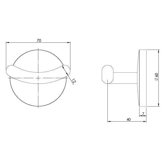 Phoenix Festival Double Robe Hook - Ideal Bathroom CentreFE897 CHR