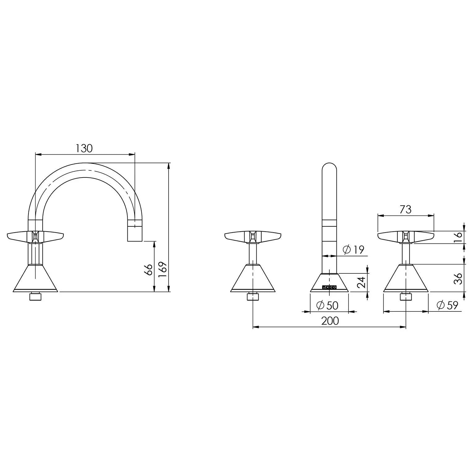 Phoenix Ivy Basin Set - Ideal Bathroom Centre600CHR