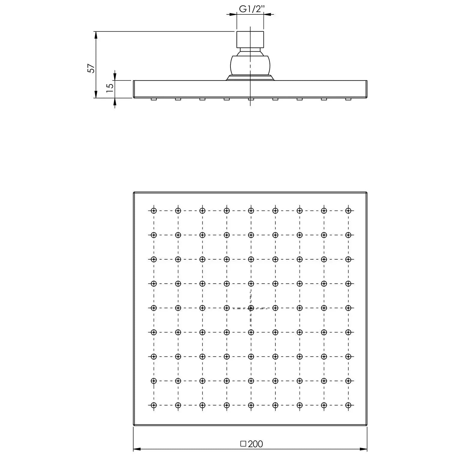 Phoenix Lexi Shower Rose 200mm - Ideal Bathroom CentreLE5100-30Gun Metal