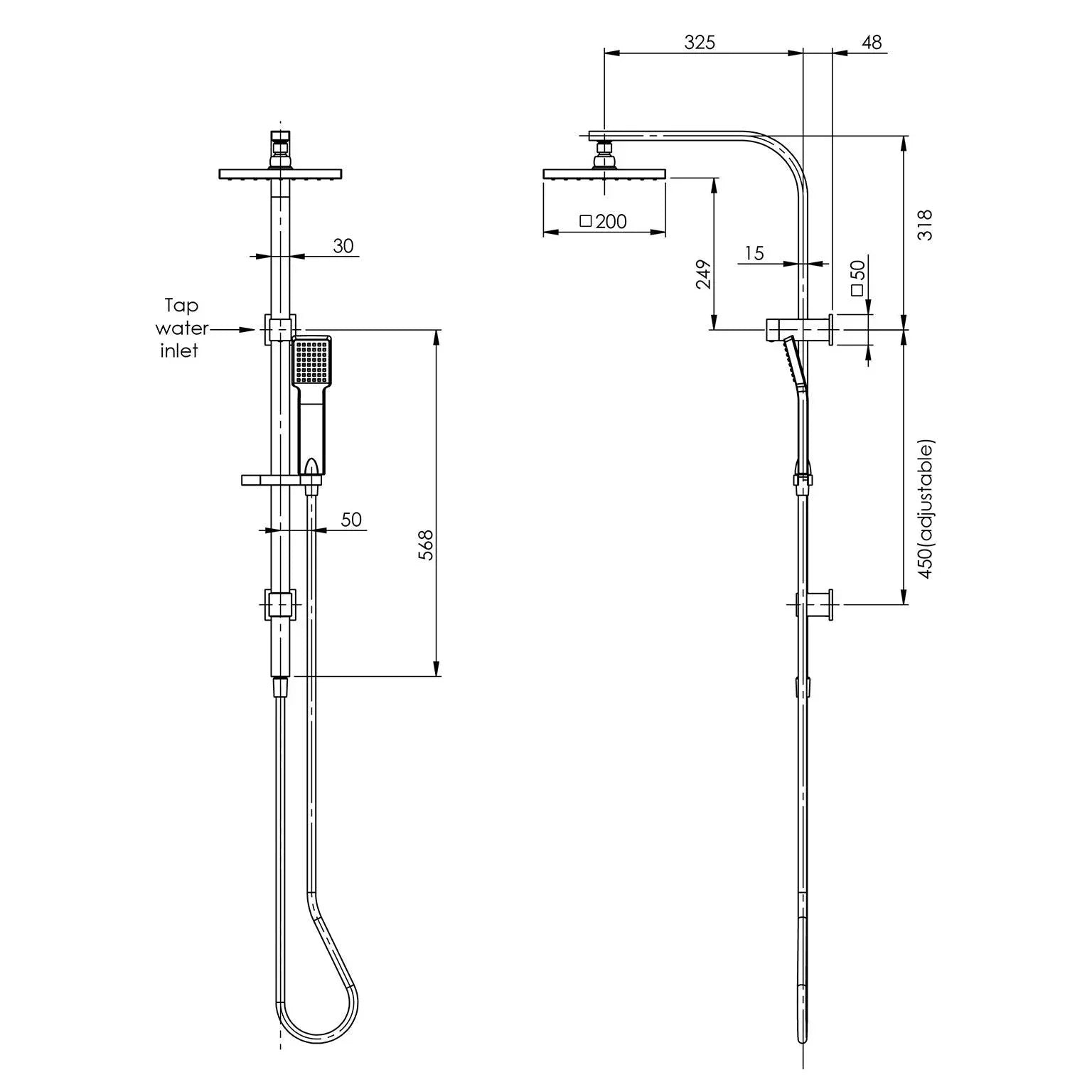 Phoenix Lexi Twin Shower - Ideal Bathroom CentreLE726BNBrushed Nickel