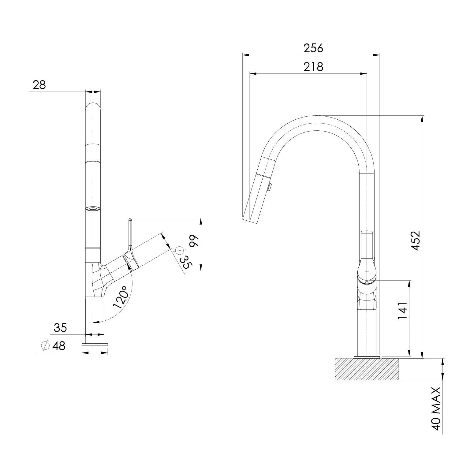 Phoenix Linq Pull Out Sink Mixer - Ideal Bathroom Centre133-7120-51