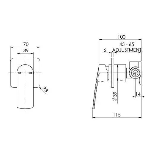 Phoenix Mekko Shower Mixer - Ideal Bathroom Centre115-7800-30Gun Metal