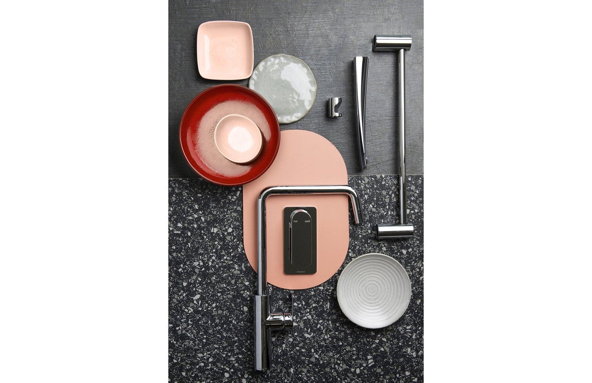 Phoenix Mekko Sink Mixer 190mm Squareline - Ideal Bathroom Centre115-7300-30Gun Metal