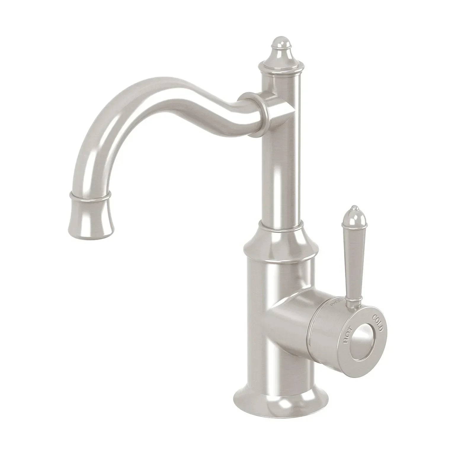 Phoenix Nostalgia Basin Mixer 160mm Shepherds Crook - Ideal Bathroom CentreNS748-40Brushed Nickel