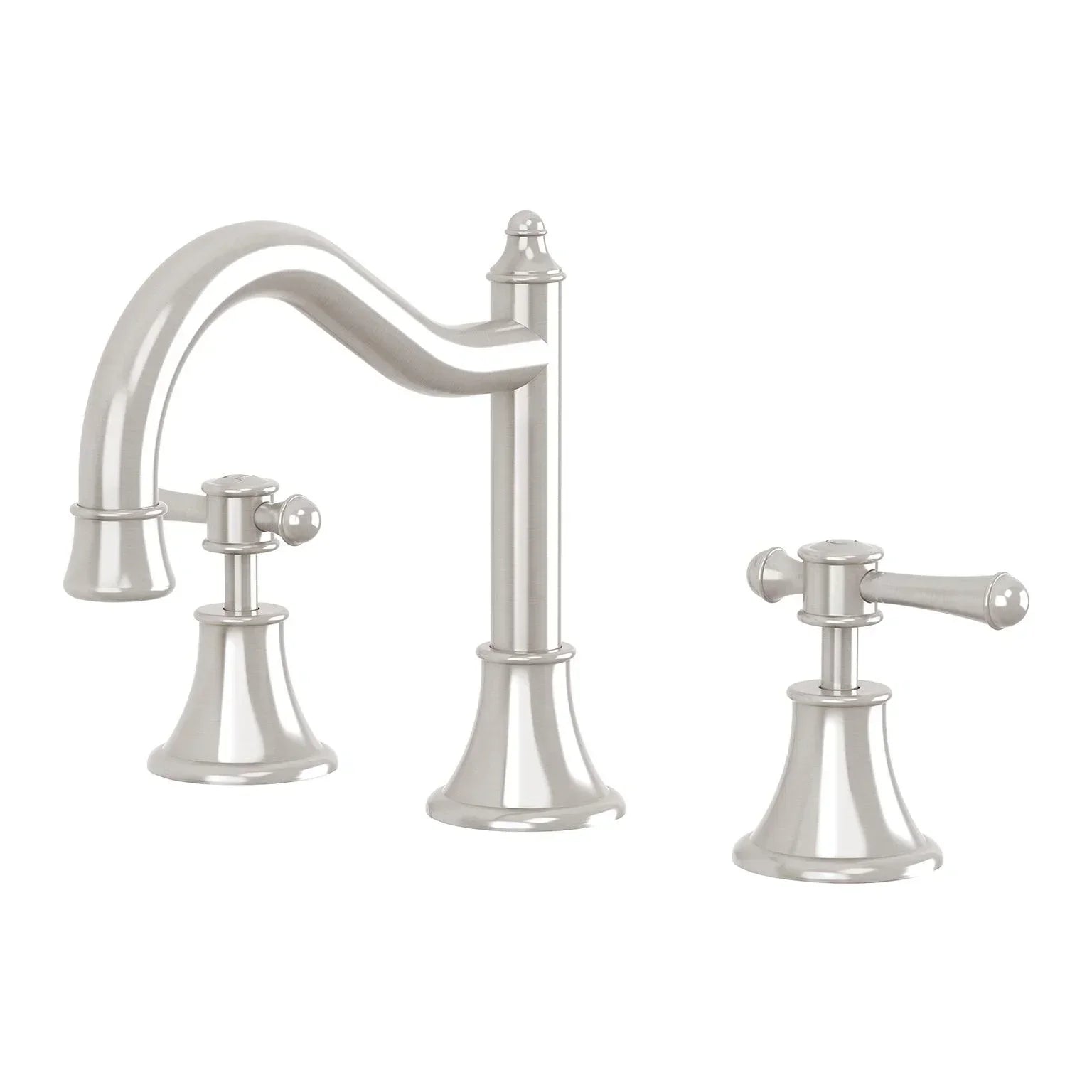 Phoenix Nostalgia Lever Basin Set Shepherds Crook - Ideal Bathroom CentreNS104L-40Brushed Nickel