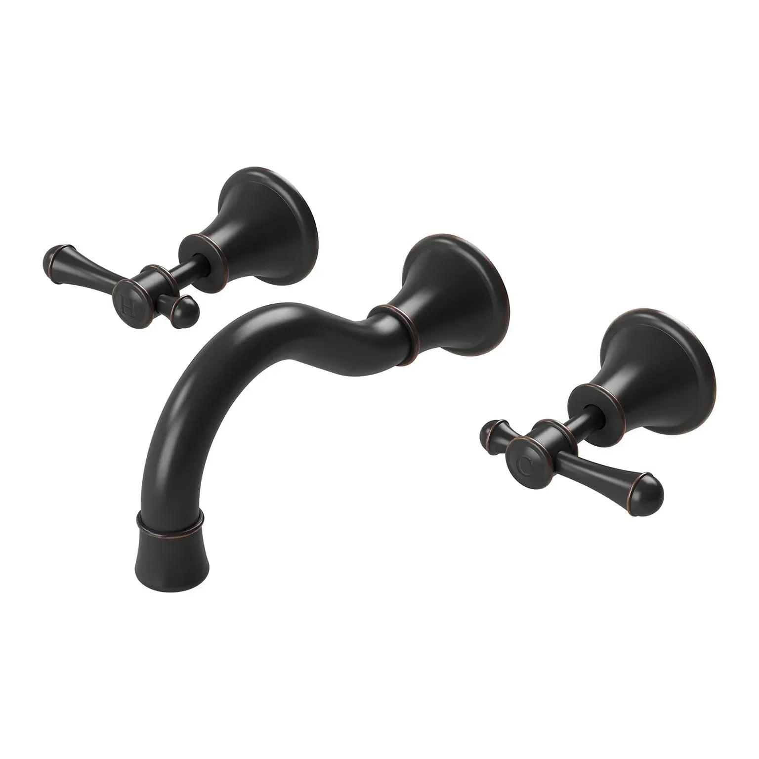 Phoenix Nostalgia Lever Bath Set 180mm Shepherds Crook - Ideal Bathroom CentreNS111L -33Antique Black