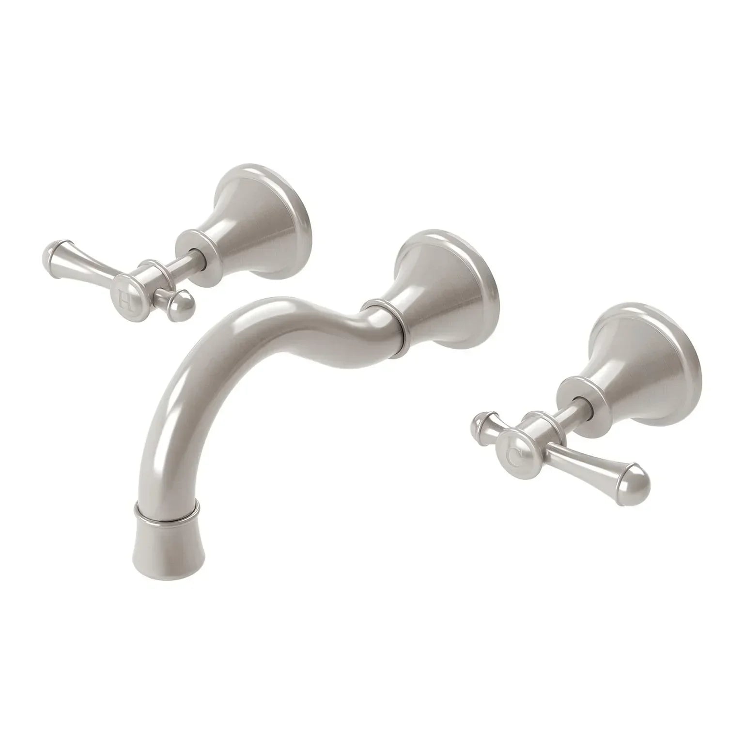 Phoenix Nostalgia Lever Bath Set 180mm Shepherds Crook - Ideal Bathroom CentreNS111L -40Brushed Nickel