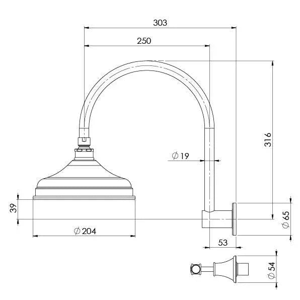 Phoenix Nostalgia Lever Shower Set - Ideal Bathroom CentreNS121L -40Brushed Nickel