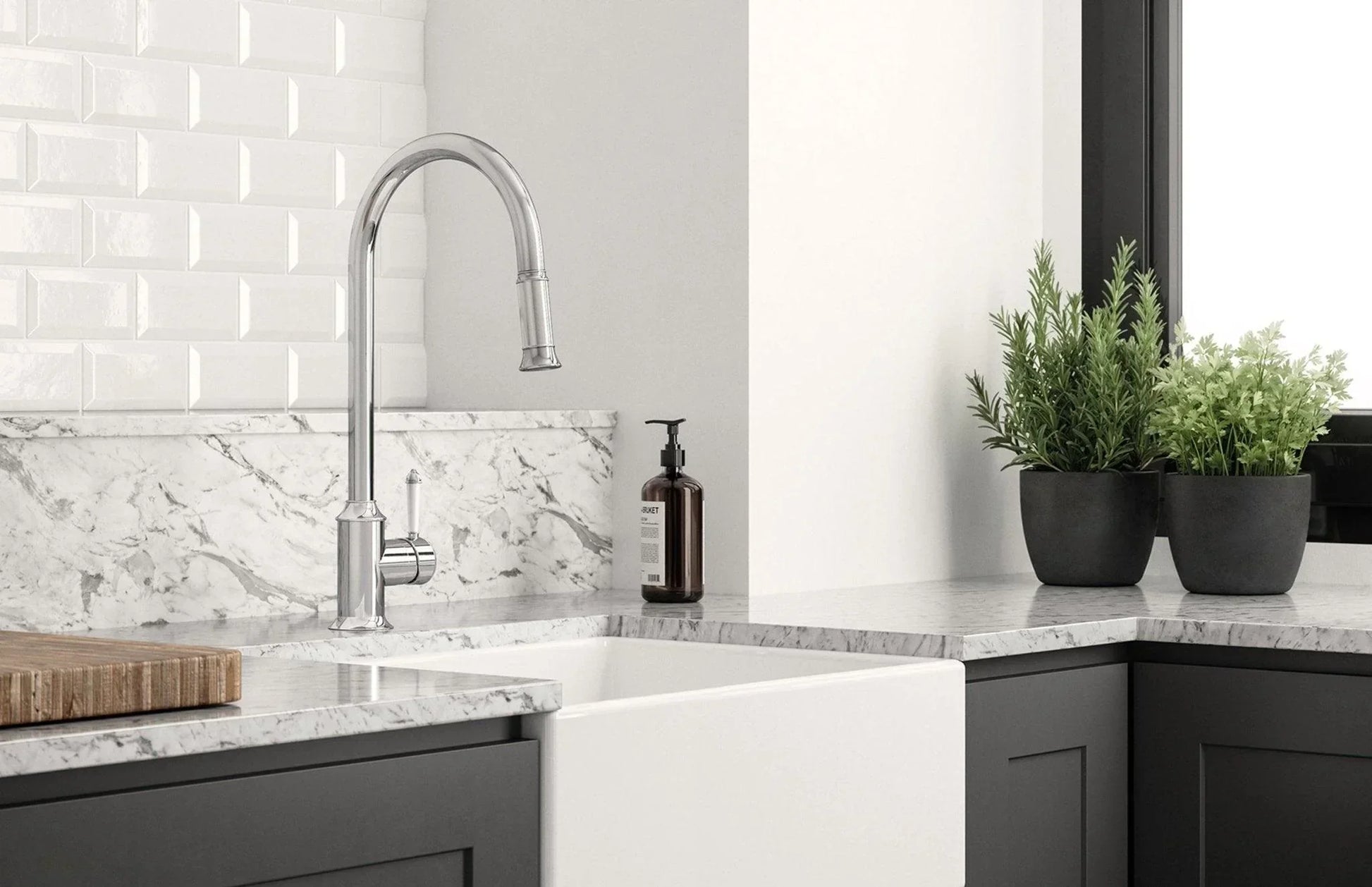 Phoenix Nostalgia Pull Out Sink Mixer - Ideal Bathroom CentreNS710-40Brushed Nickel