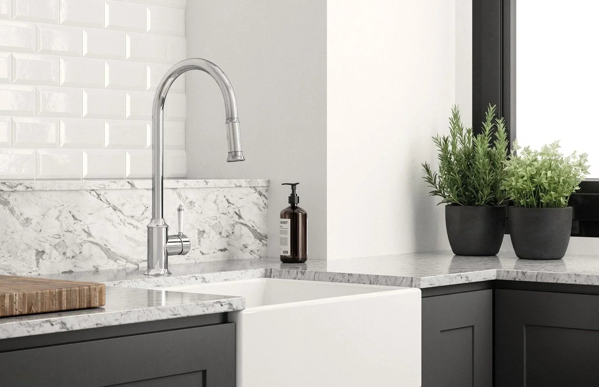 Phoenix Nostalgia Pull Out Sink Mixer - Ideal Bathroom CentreNS710-40Brushed Nickel