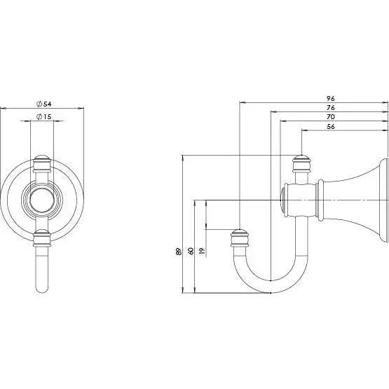 Phoenix Nostalgia Robe Hook - Ideal Bathroom CentreNS897-40Brushed Nickel
