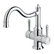 Phoenix Nostalgia Twin Handle Sink Mixer 220mm Shepherds Crook - Ideal Bathroom CentreNS714 CHRChrome