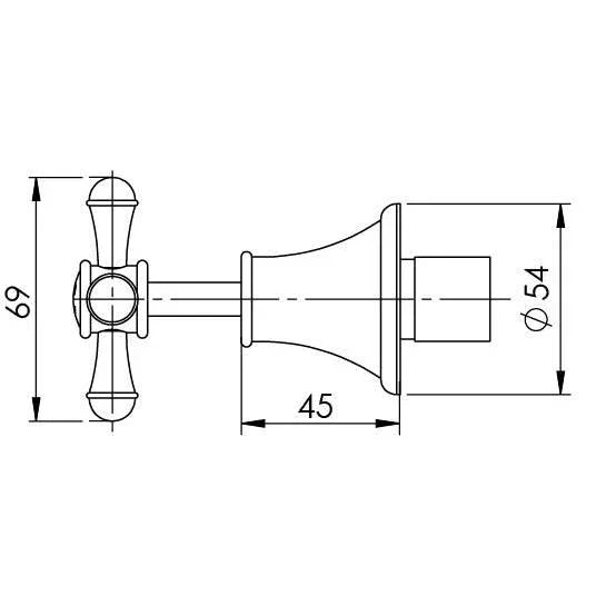 Phoenix Nostalgia Wall Top Assemblies - Ideal Bathroom CentreNS060CHR