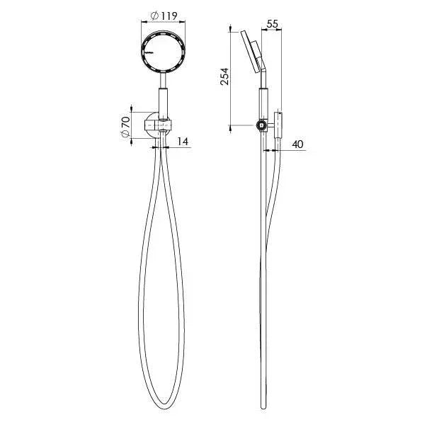 Phoenix NX Iko Hand Shower - Ideal Bathroom Centre608-6610-10Matte Black