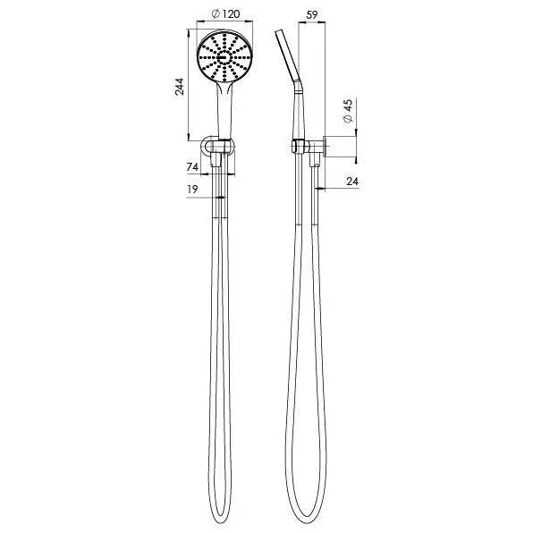 Phoenix NX Vive Hand Shower - Ideal Bathroom Centre604-6610-62Chrome & White