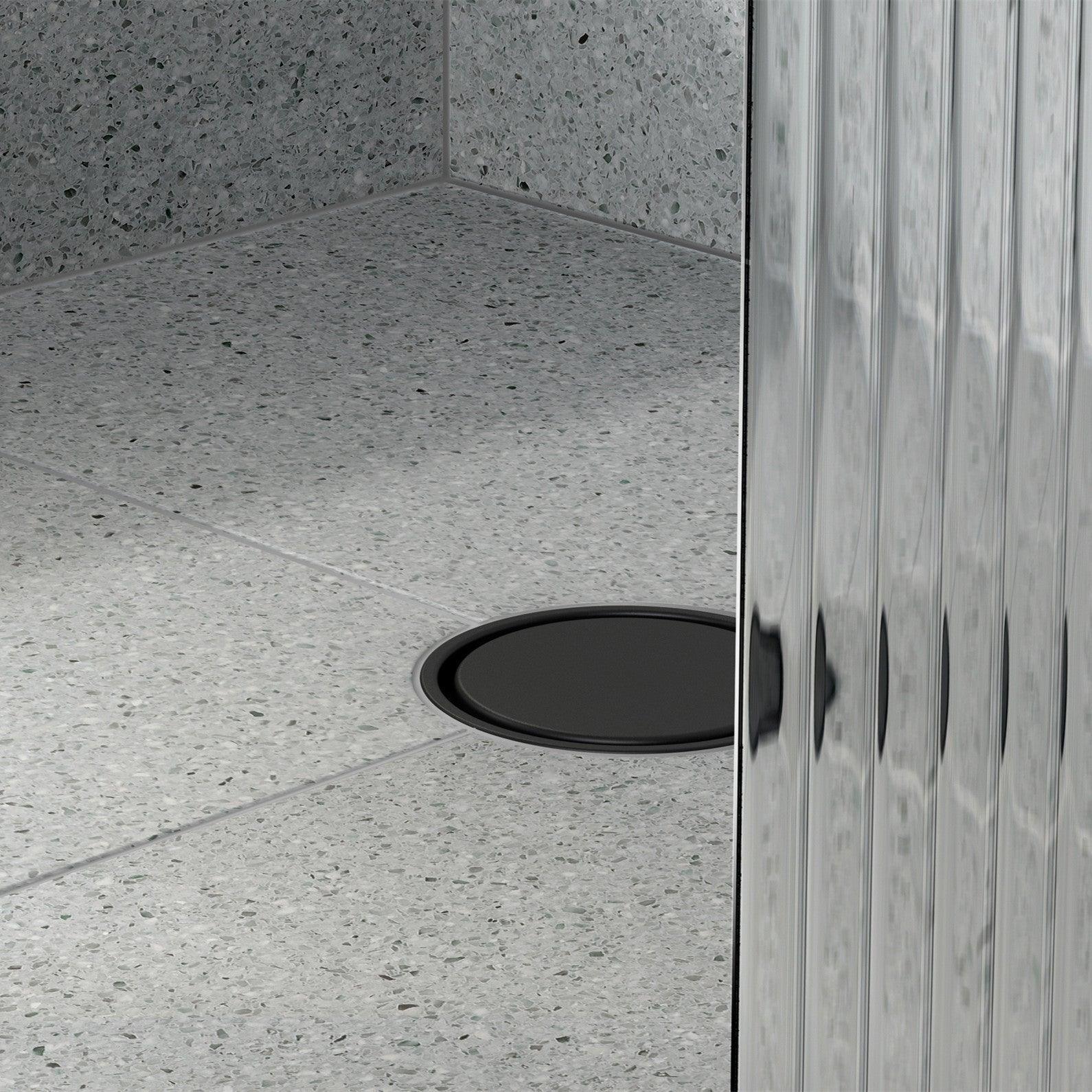 Phoenix Point Drain Round 100mm - Ideal Bathroom Centre204-4004-10Matte Black76mm