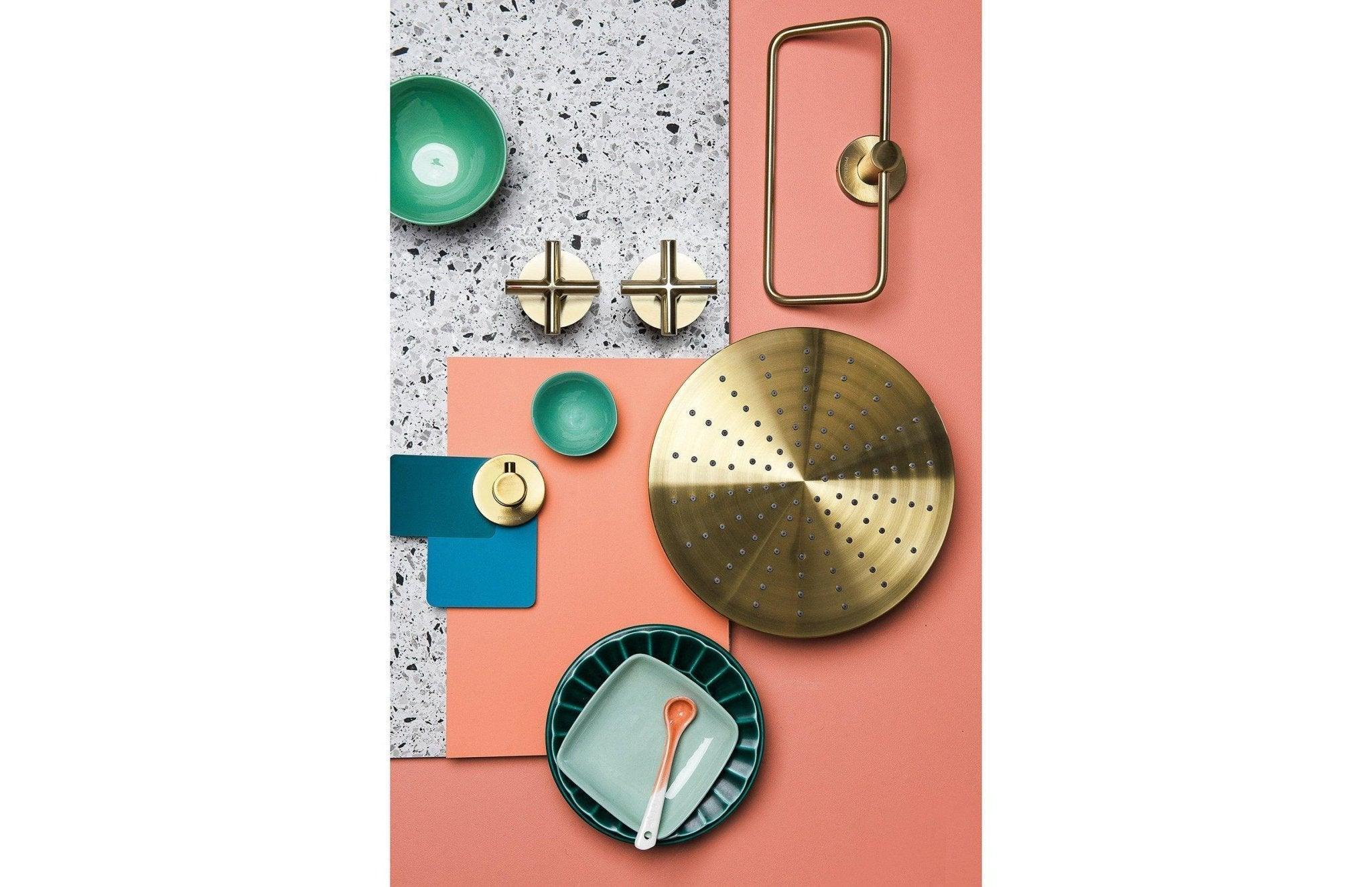 Phoenix Radii Hand Towel Holder Round Plate - Ideal Bathroom CentreRA893-12Brushed Gold