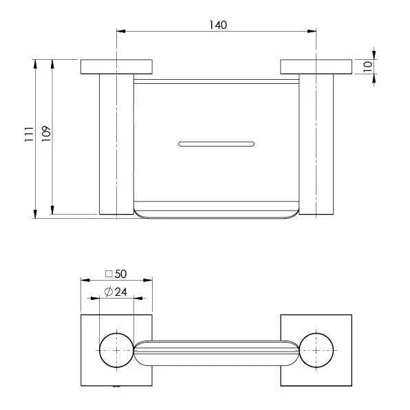 Phoenix Radii Soap Dish Square Plate - Ideal Bathroom CentreRS895GMGun Metal