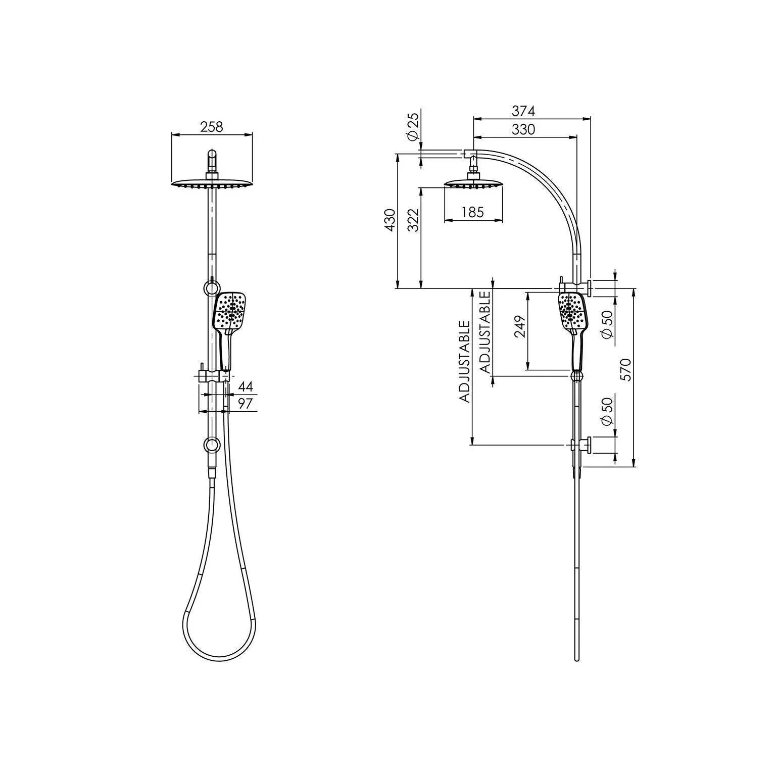 Phoenix Rush Twin Shower - Ideal Bathroom CentreRU6530-00