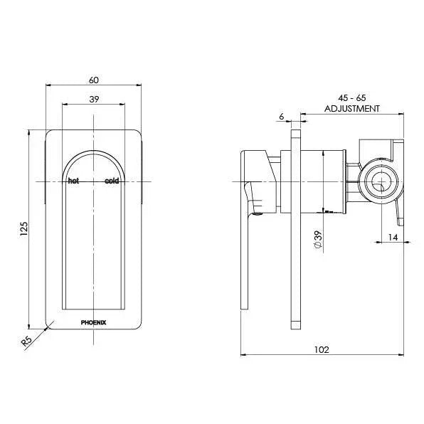 Phoenix Teel Shower Mixer - Ideal Bathroom Centre118-7800-30Gun Metal