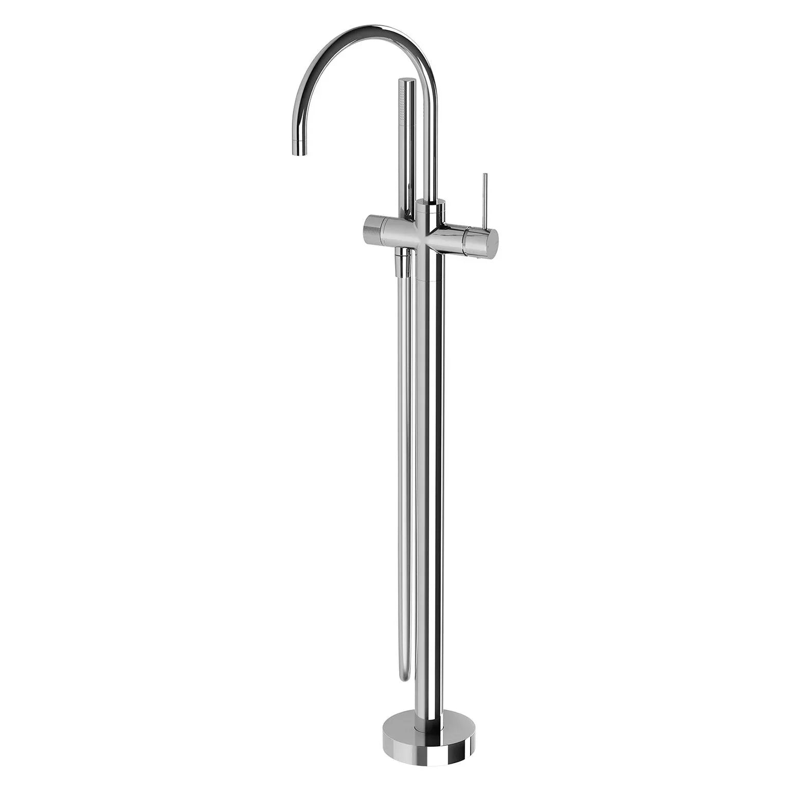 Phoenix Vivid Slimline Floor Mounted Bath Mixer with Hand Shower - Ideal Bathroom CentreVS7451-00Chrome
