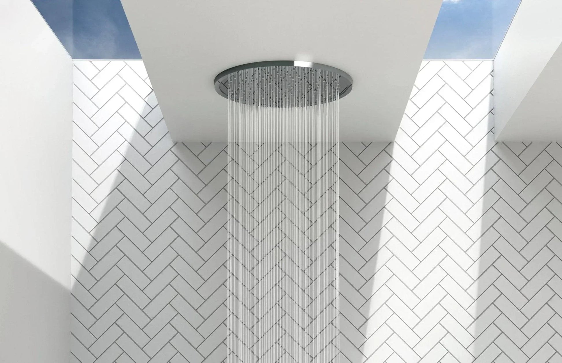 Phoenix Vivid Slimline Flush Ceiling Shower 300mm Round - Ideal Bathroom CentreVS5090-00