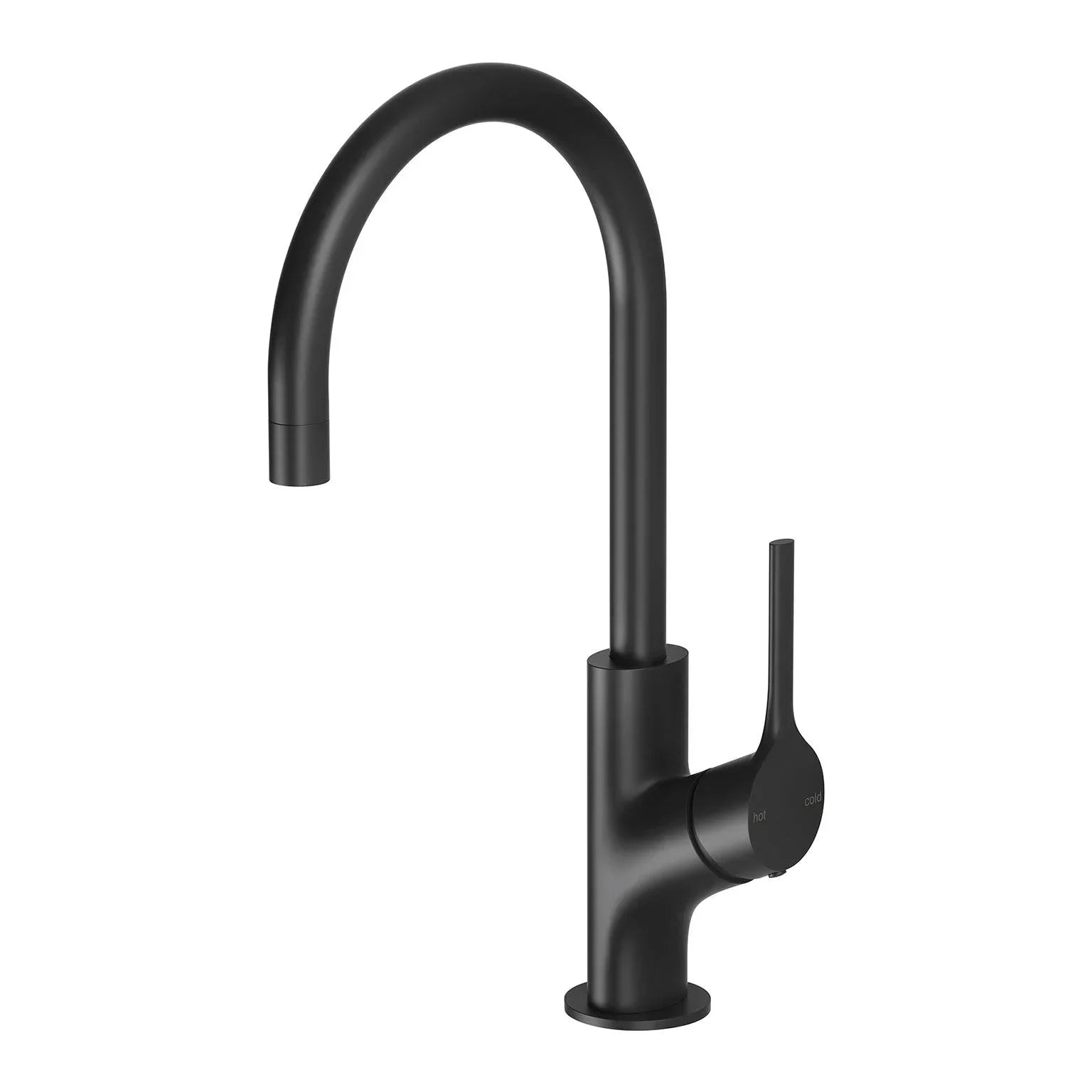 Phoenix Vivid Slimline Oval Sink Mixer 160mm Gooseneck - Ideal Bathroom CentreVV735MBMatte Black