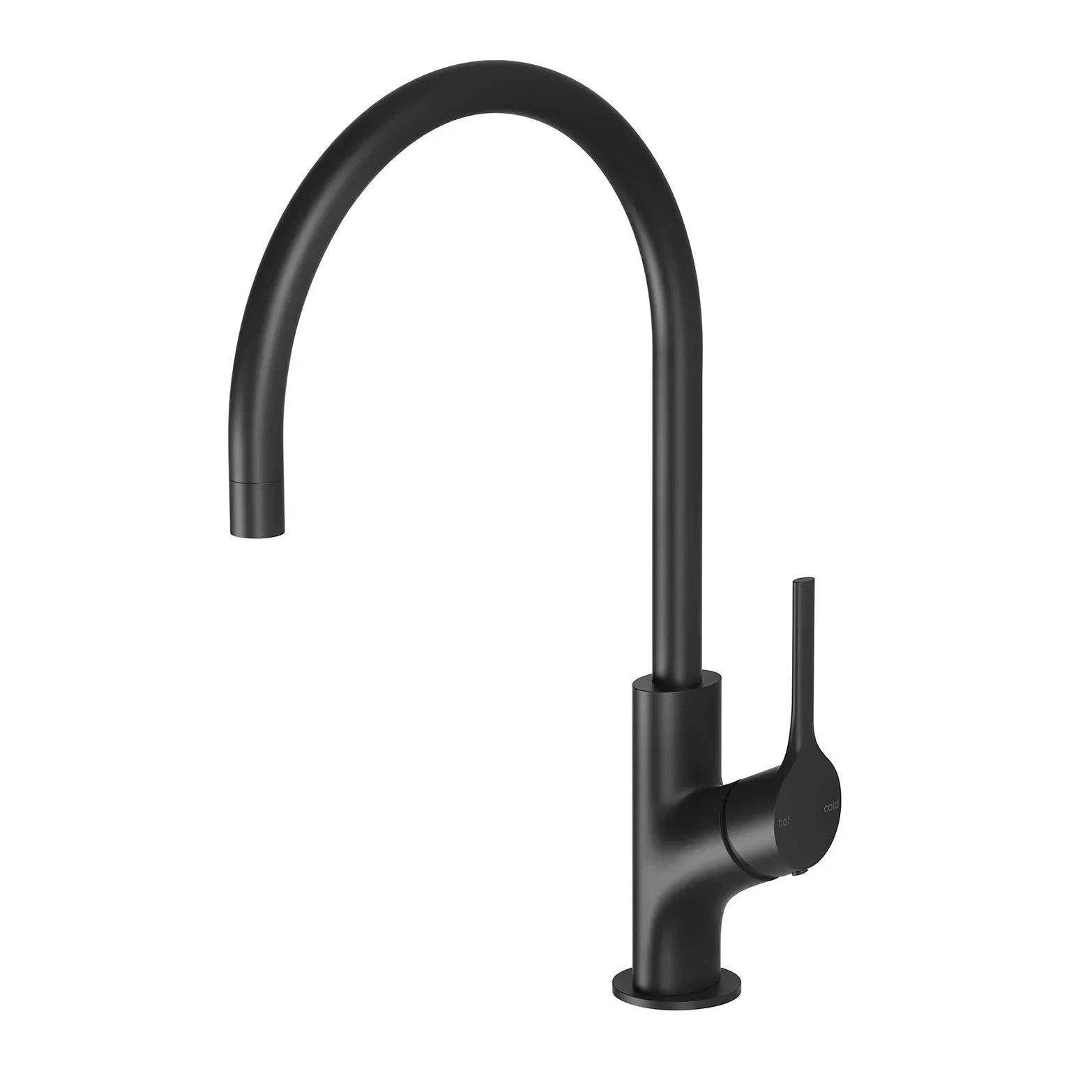 Phoenix Vivid Slimline Oval Sink Mixer 220mm Gooseneck - Ideal Bathroom CentreVV733MBMatte Black