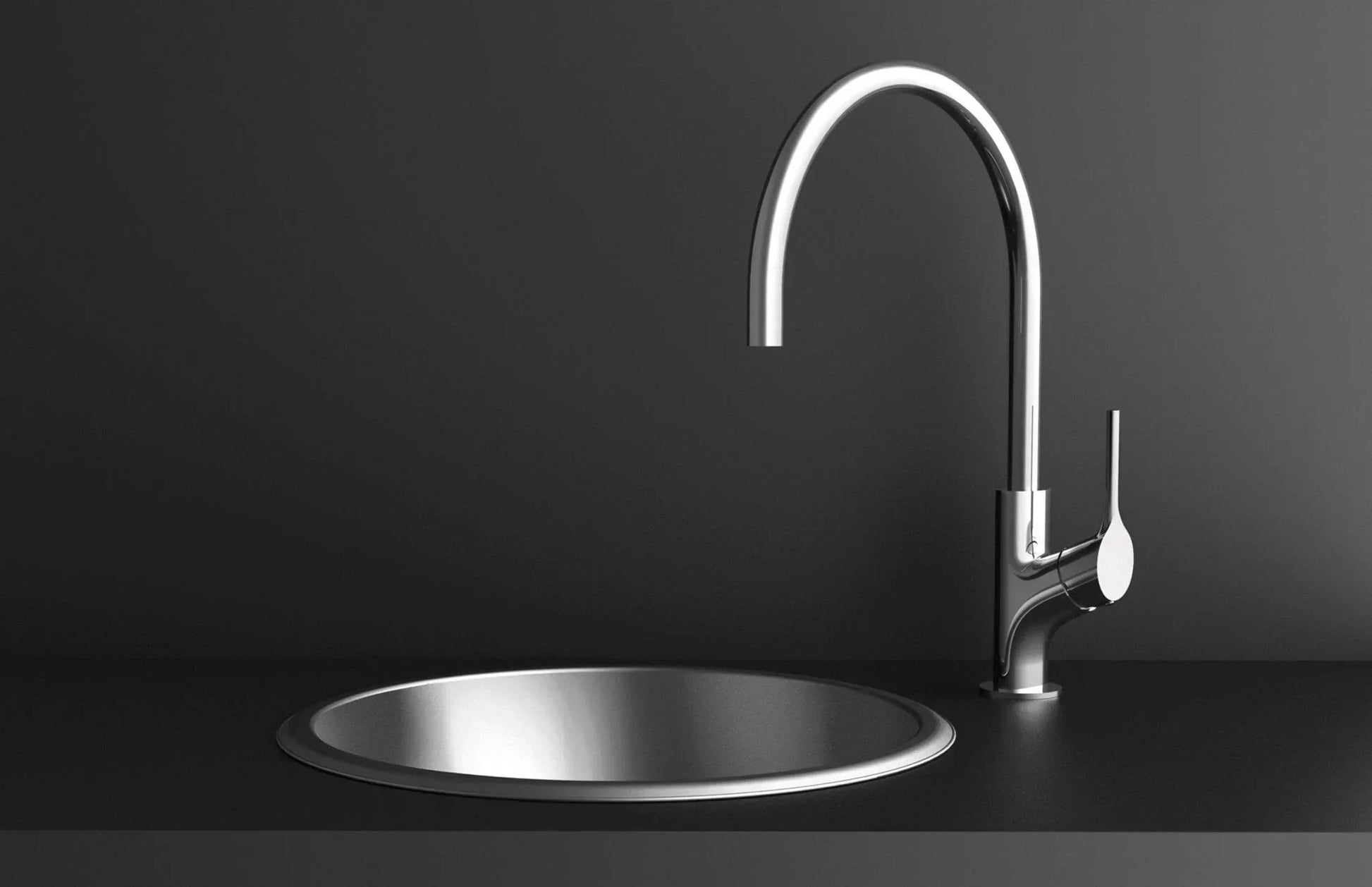 Phoenix Vivid Slimline Oval Sink Mixer 220mm Gooseneck - Ideal Bathroom CentreVV733-12Brushed Gold