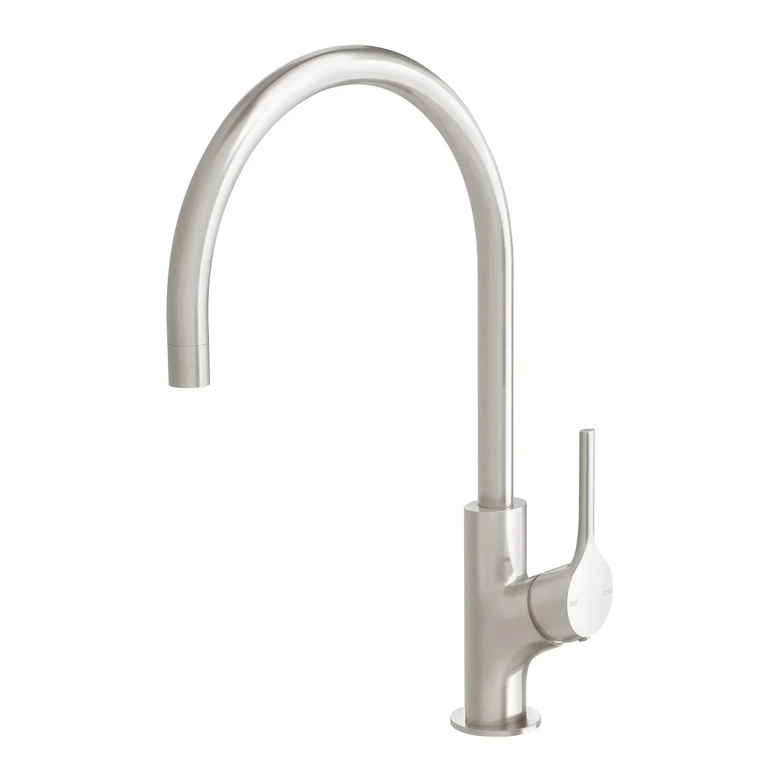 Phoenix Vivid Slimline Oval Sink Mixer 220mm Gooseneck - Ideal Bathroom CentreVV733-40Brushed Nickel