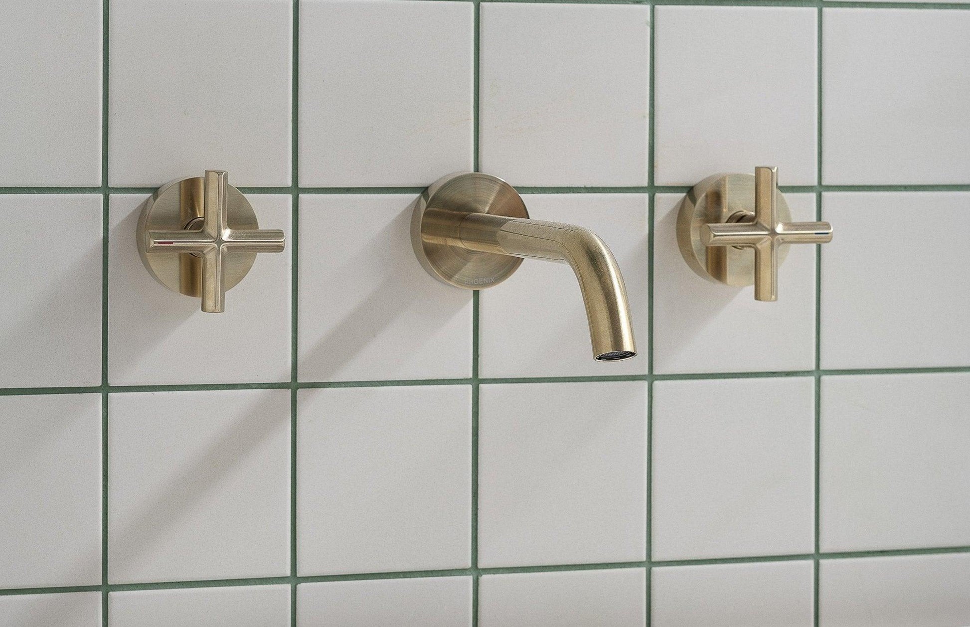 Phoenix Vivid Slimline Plus Wall Top Assemblies - Ideal Bathroom Centre119-0600-12Brushed Gold