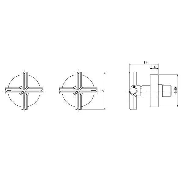 Phoenix Vivid Slimline Plus Wall Top Assemblies - Ideal Bathroom Centre119-0600-12Brushed Gold