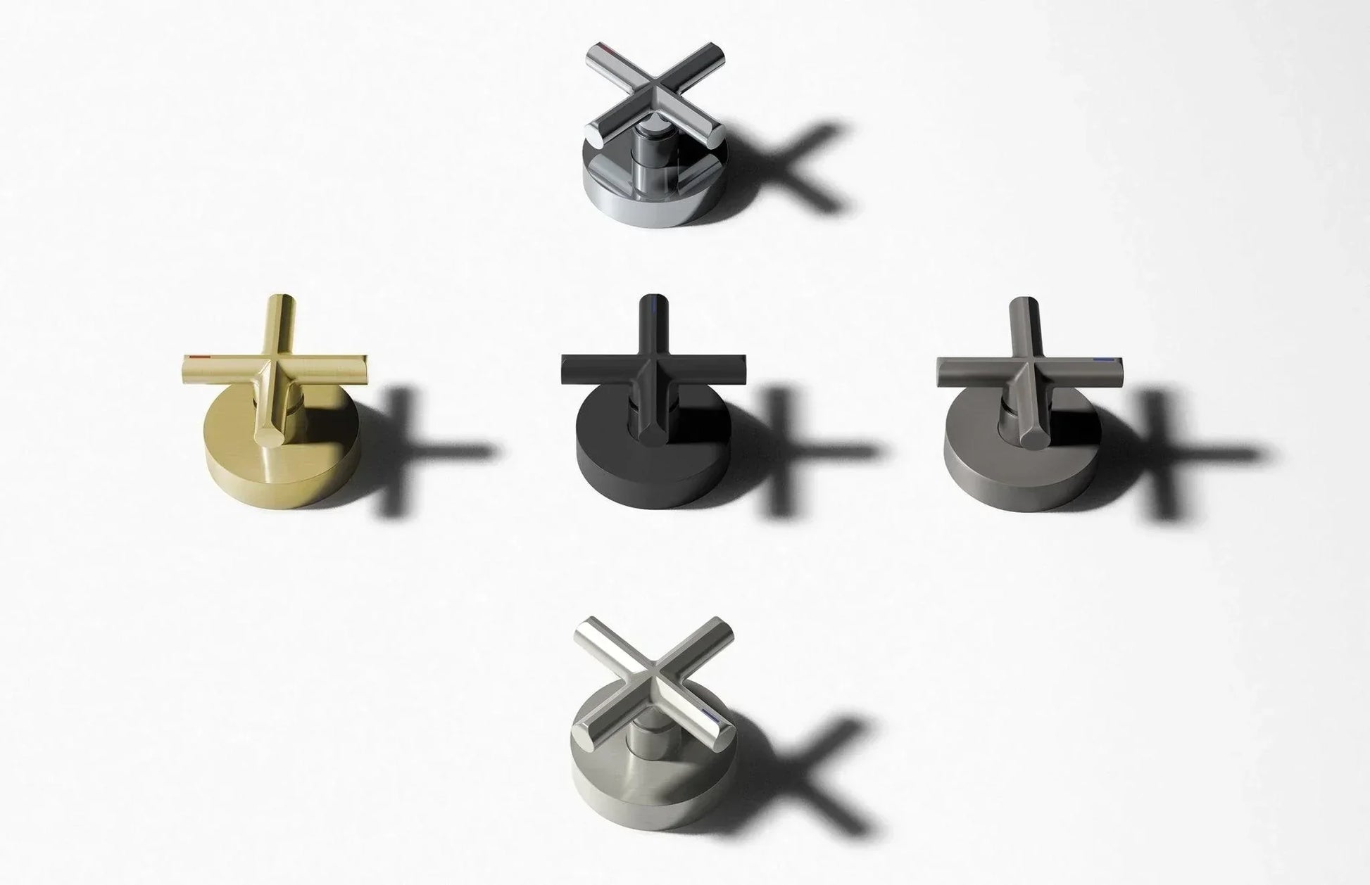 Phoenix Vivid Slimline Plus Wall Top Assemblies - Ideal Bathroom Centre119-0600-12Brushed Gold