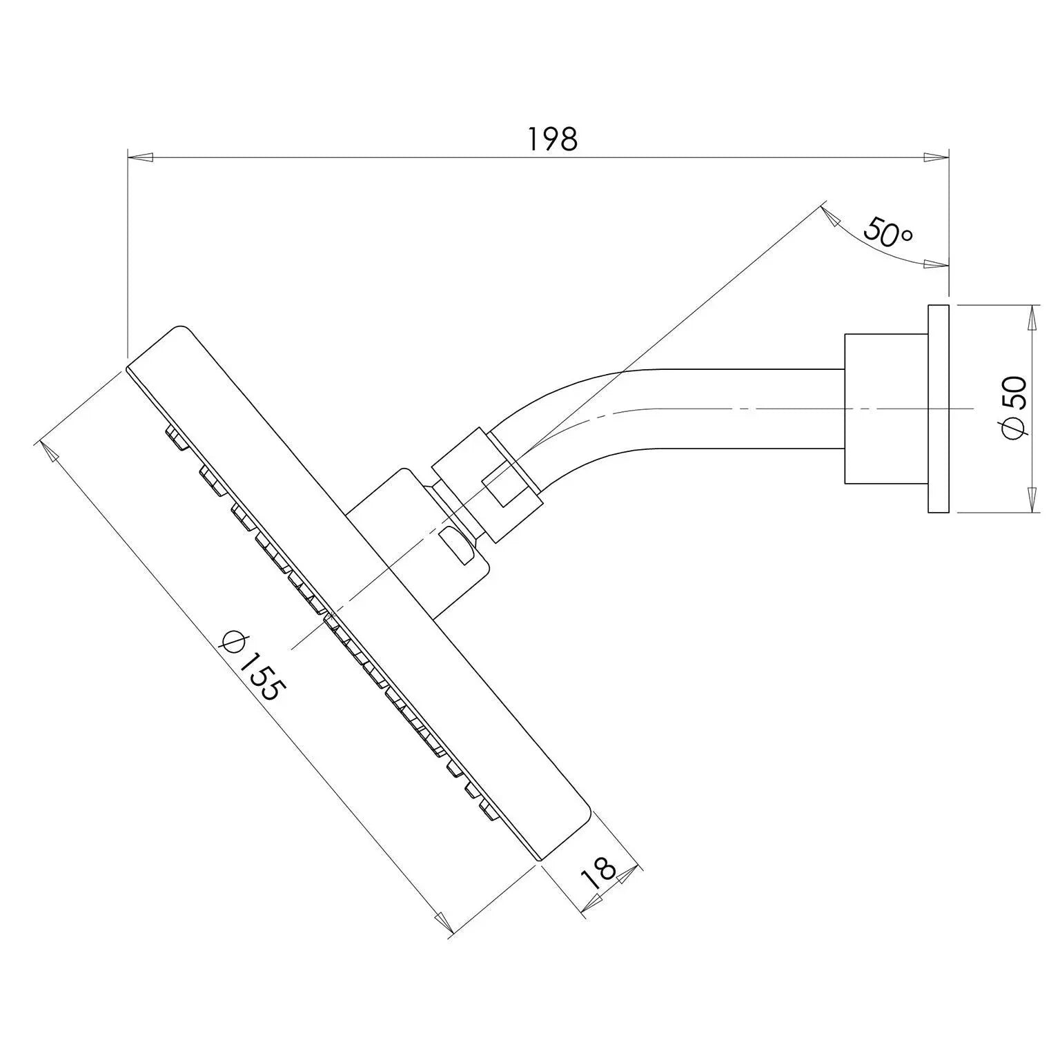 Phoenix Vivid Slimline Shower Arm & 155mm Round Rose - Ideal Bathroom CentreVS5900-00
