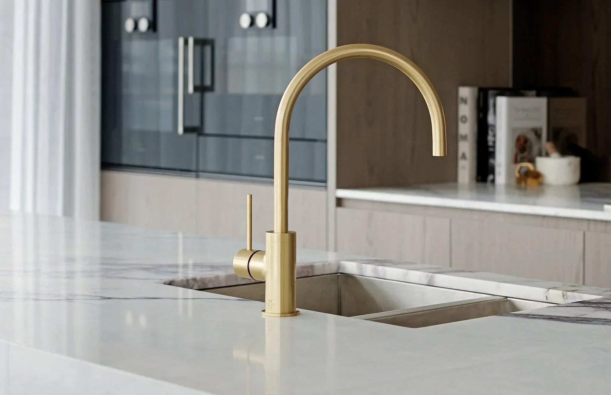 Phoenix Vivid Slimline Sink Mixer 220mm Gooseneck - Ideal Bathroom CentreVS733-31Brushed Carbon