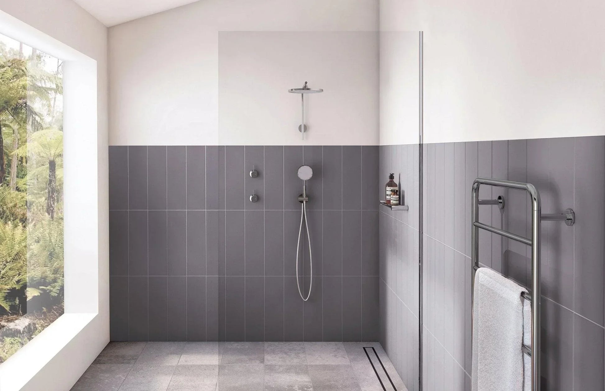 Phoenix Vivid Slimline Towel Ladder 800x500mm - Ideal Bathroom Centre111-8700-40Brushed Nickel