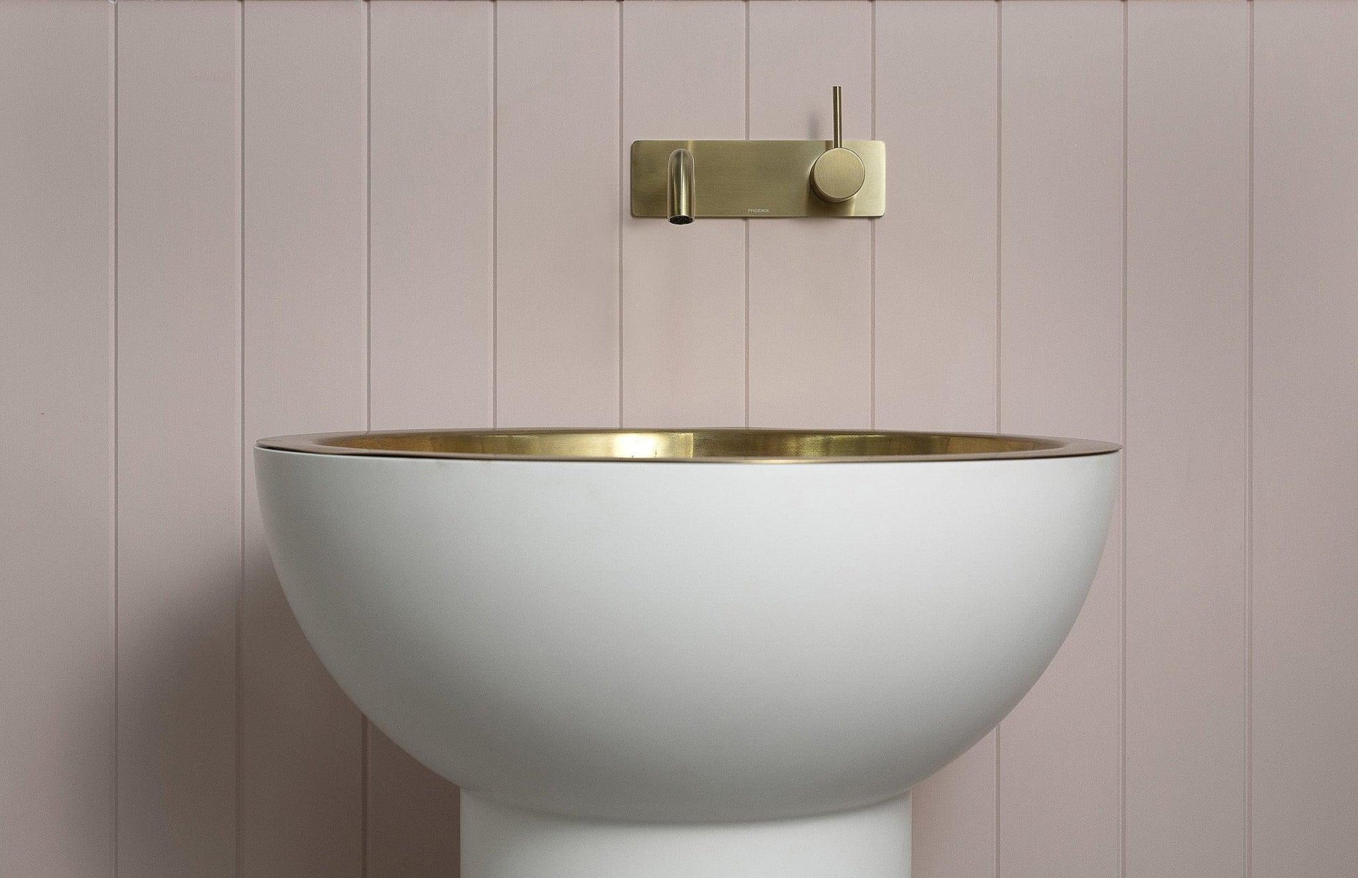 Phoenix Vivid Slimline Up Wall Basin / Bath Mixer Set - Ideal Bathroom Centre112-7813-12Brushed Gold