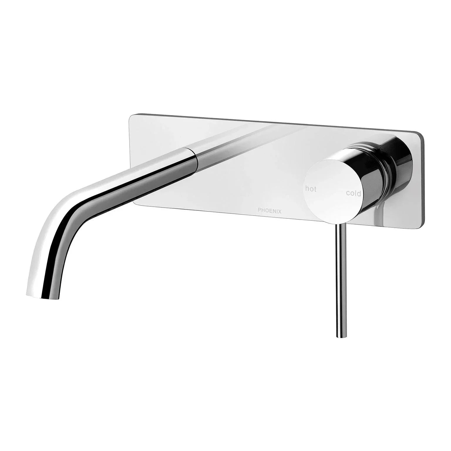Phoenix Vivid Slimline Wall Basin/ Bath Mixer Set 180mm Curved - Ideal Bathroom CentreVS785CHRWall Basin Mixer SetChrome