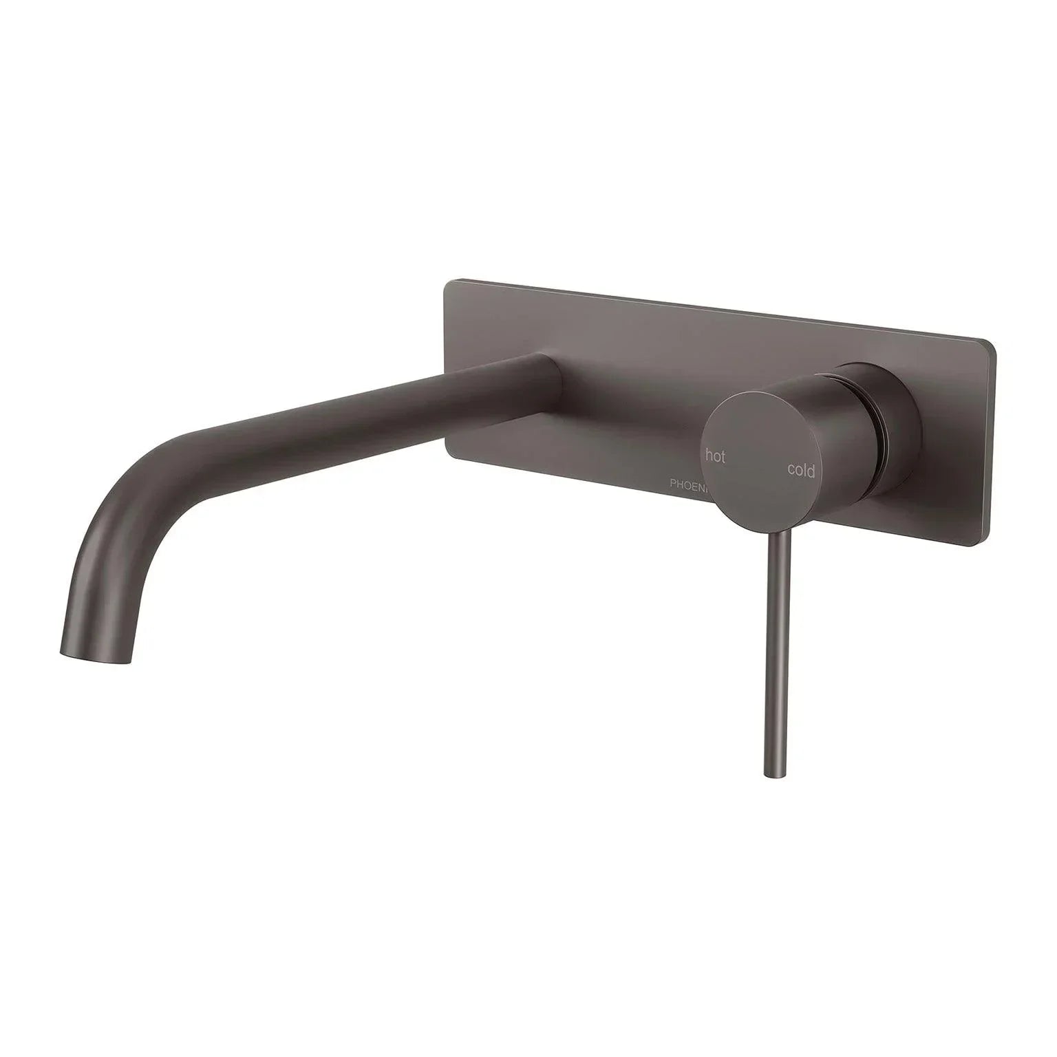 Phoenix Vivid Slimline Wall Basin/ Bath Mixer Set 230mm Curved - Ideal Bathroom CentreVS7830-30Wall Basin Mixer SetGun Metal