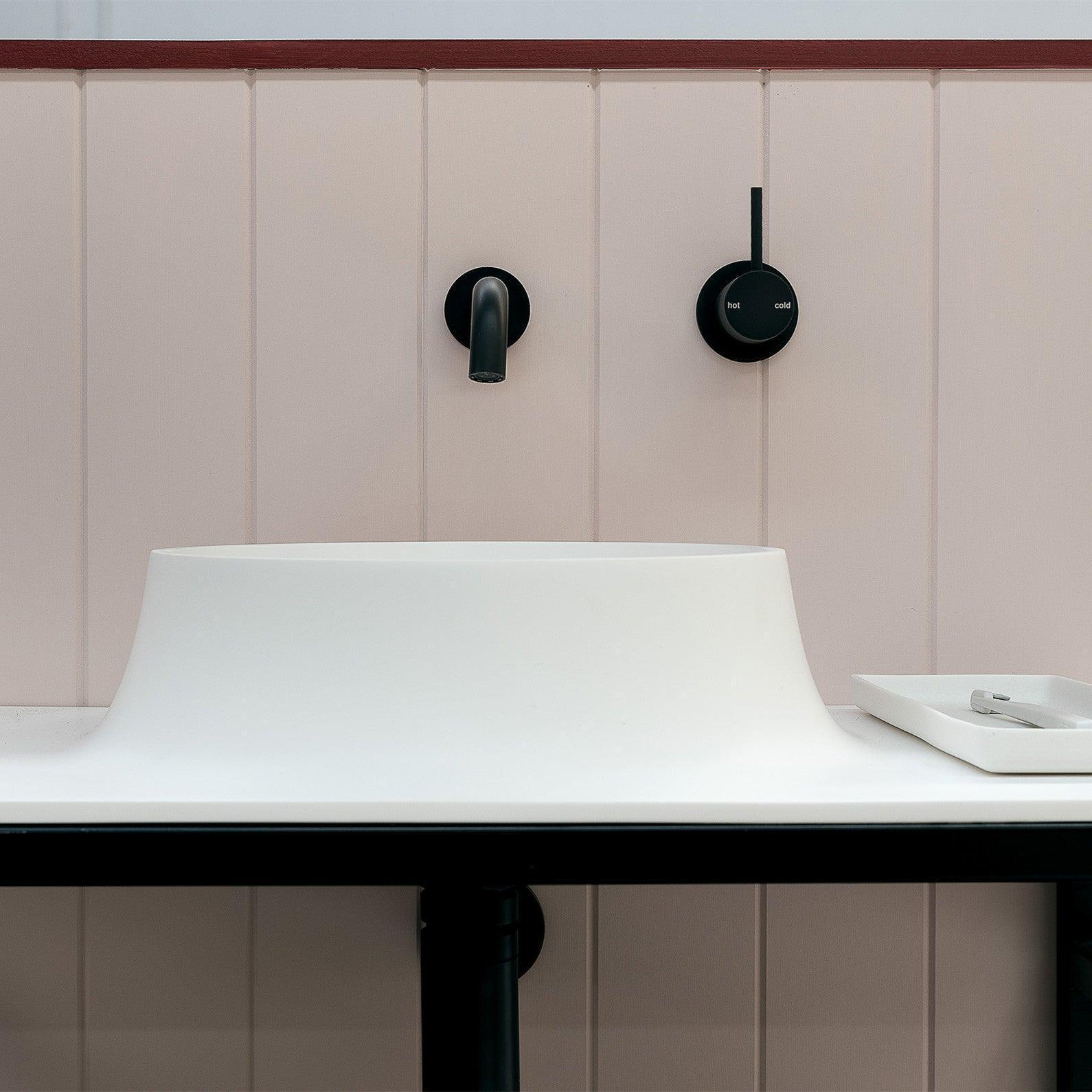 Phoenix Vivid Slimline Wall Basin/ Bath Outlet 180mm Curved - Ideal Bathroom CentreVS776-31Wall Bath Mixer SetCarbon Grey