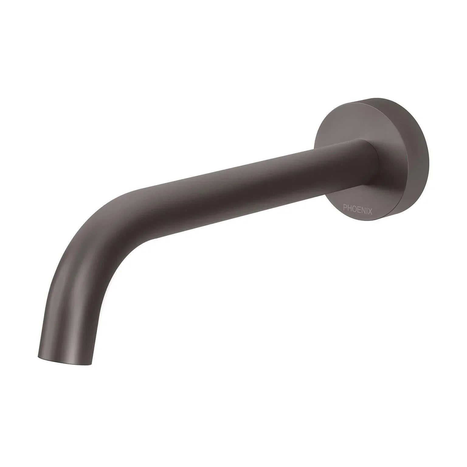 Phoenix Vivid Slimline Wall Basin/ Bath Outlet 180mm Curved - Ideal Bathroom CentreVS774GMWall Basin Mixer SetGun Metal