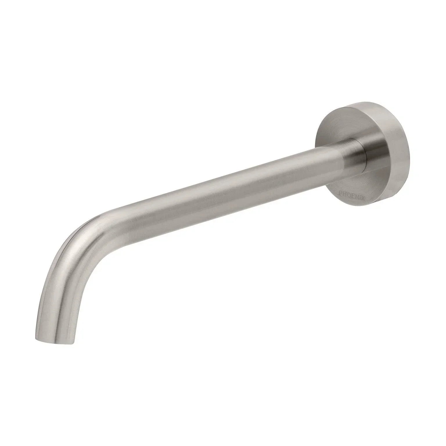 Phoenix Vivid Slimline Wall Basin/ Bath Outlet 230mm Curved - Ideal Bathroom CentreVS7630-40Wall Basin Mixer SetBrushed Nickel