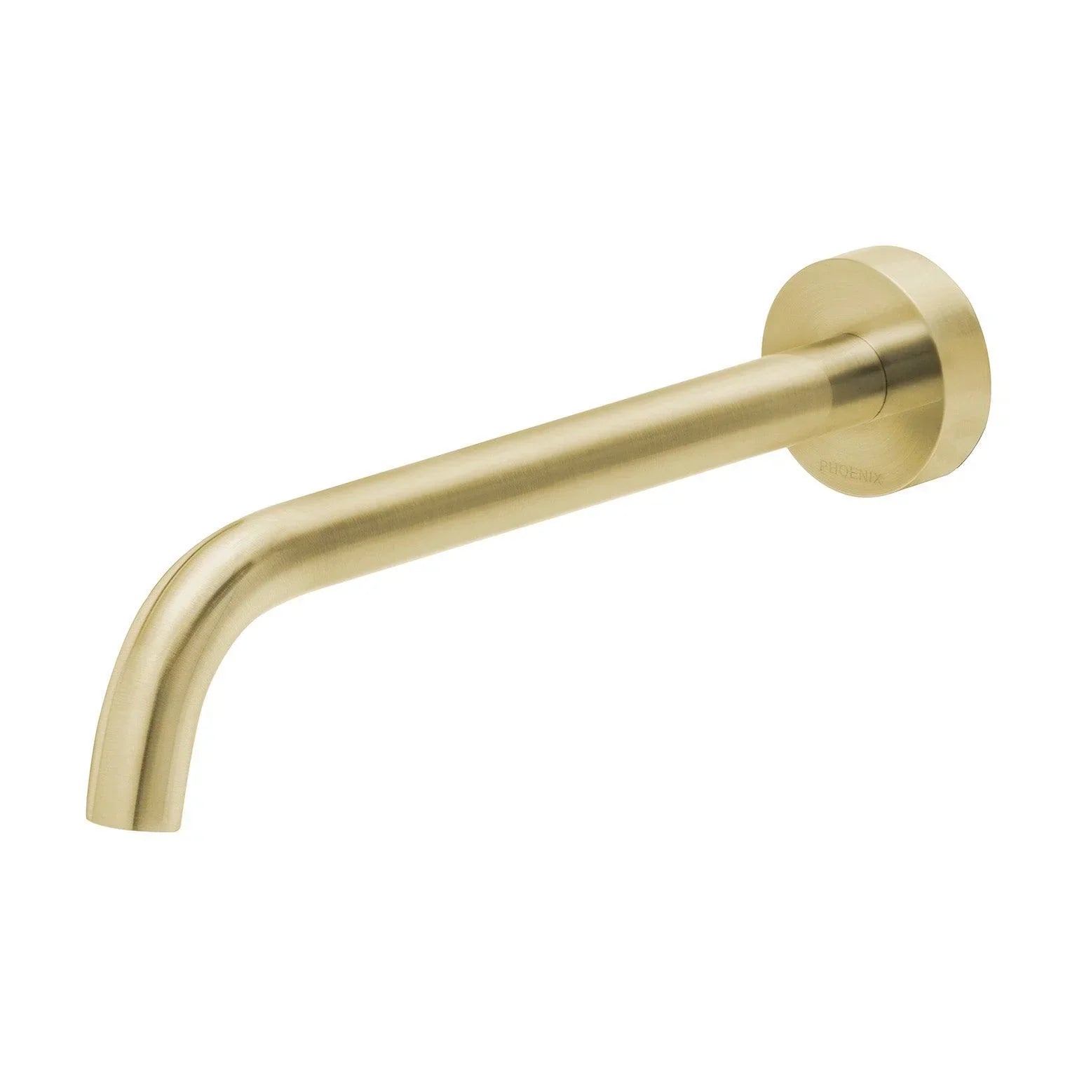 Phoenix Vivid Slimline Wall Basin/ Bath Outlet 230mm Curved - Ideal Bathroom CentreVS7630-12Wall Basin Mixer SetBrushed Gold