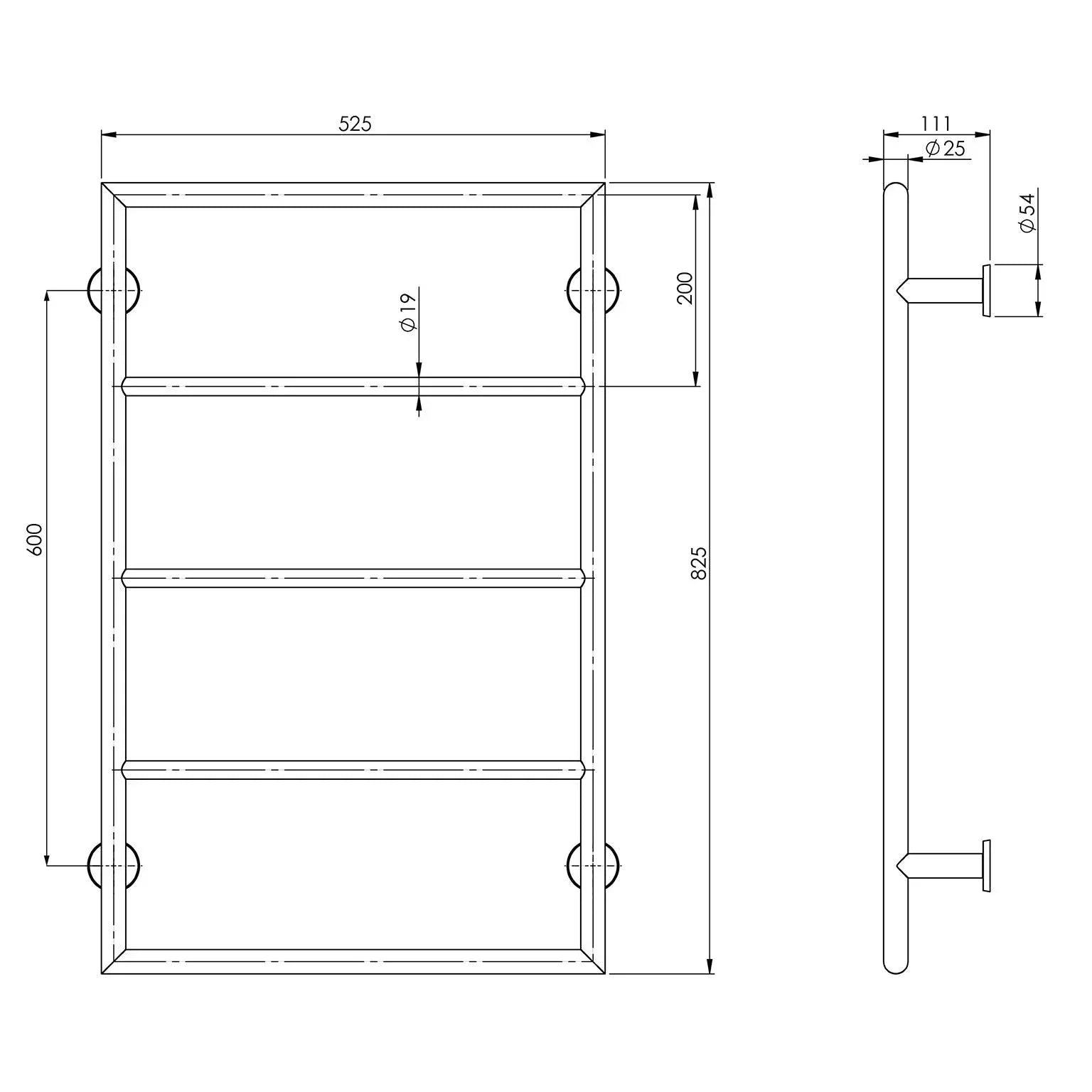 Phoenix Vivid Towel Ladder - Ideal Bathroom CentreVA870