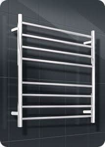 Radiant Heated Towel Rail - 750 x 750mm - 8 Round Bars - Mirror Polished