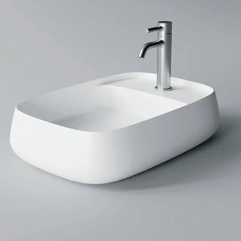 Studio Bagno NUR 60X Plan 600mm Basin - Ideal Bathroom CentreNUR60XSMWMatte White