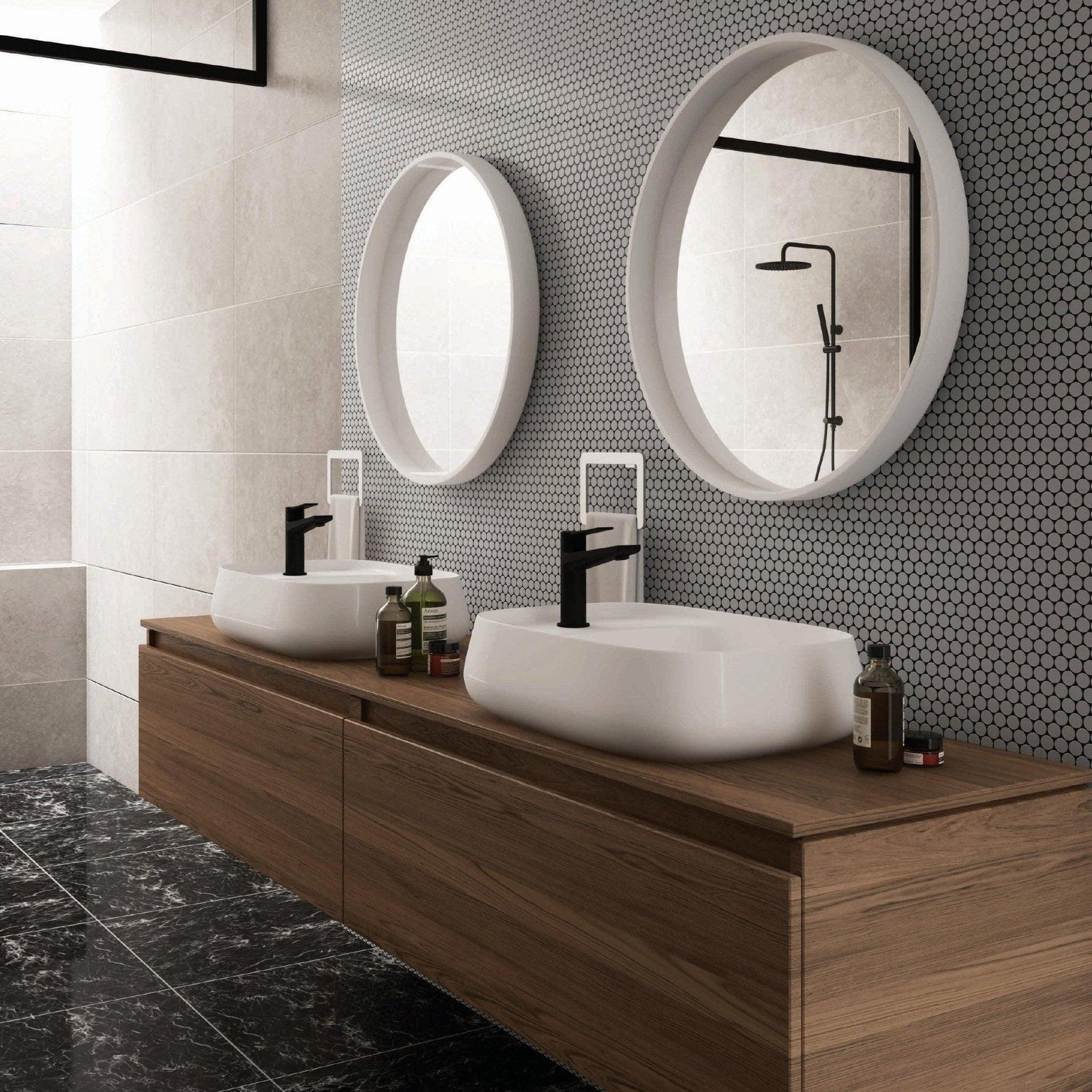 Studio Bagno NUR 60X Plan 600mm Basin - Ideal Bathroom CentreNUR60XSMWMatte White