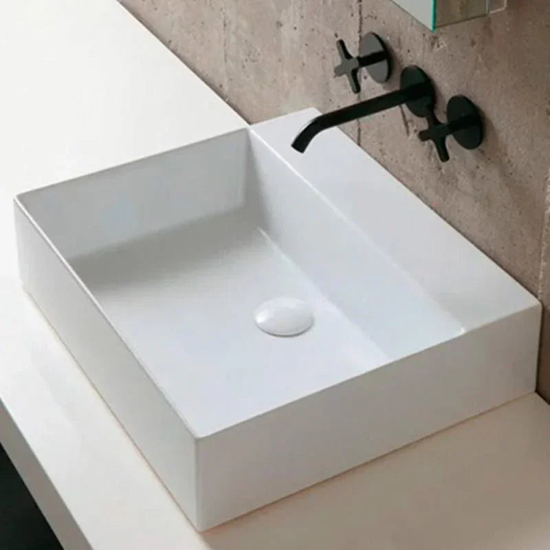 Studio Bagno Shard 500mm Basin - Ideal Bathroom CentreSHA50Gloss WhiteGloss White